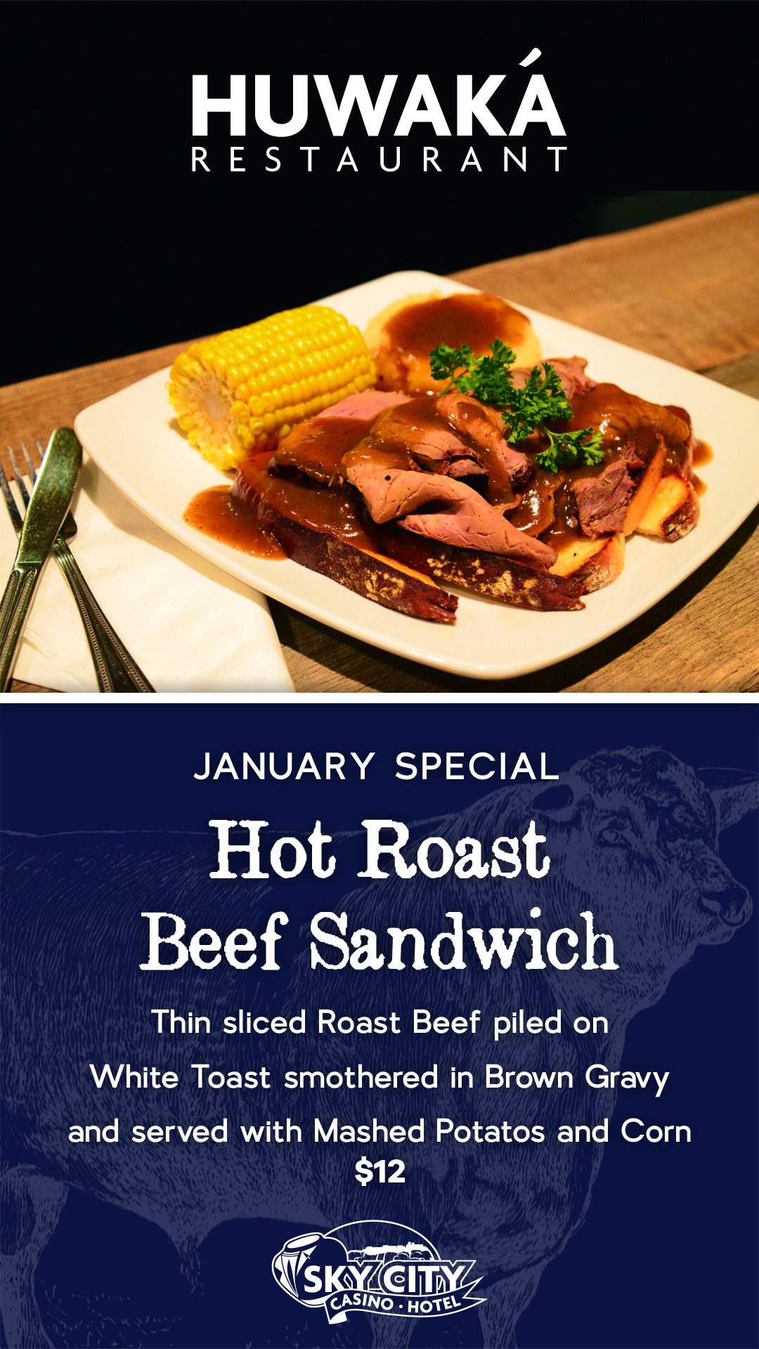 January – Hot Roast Beef Sandwich