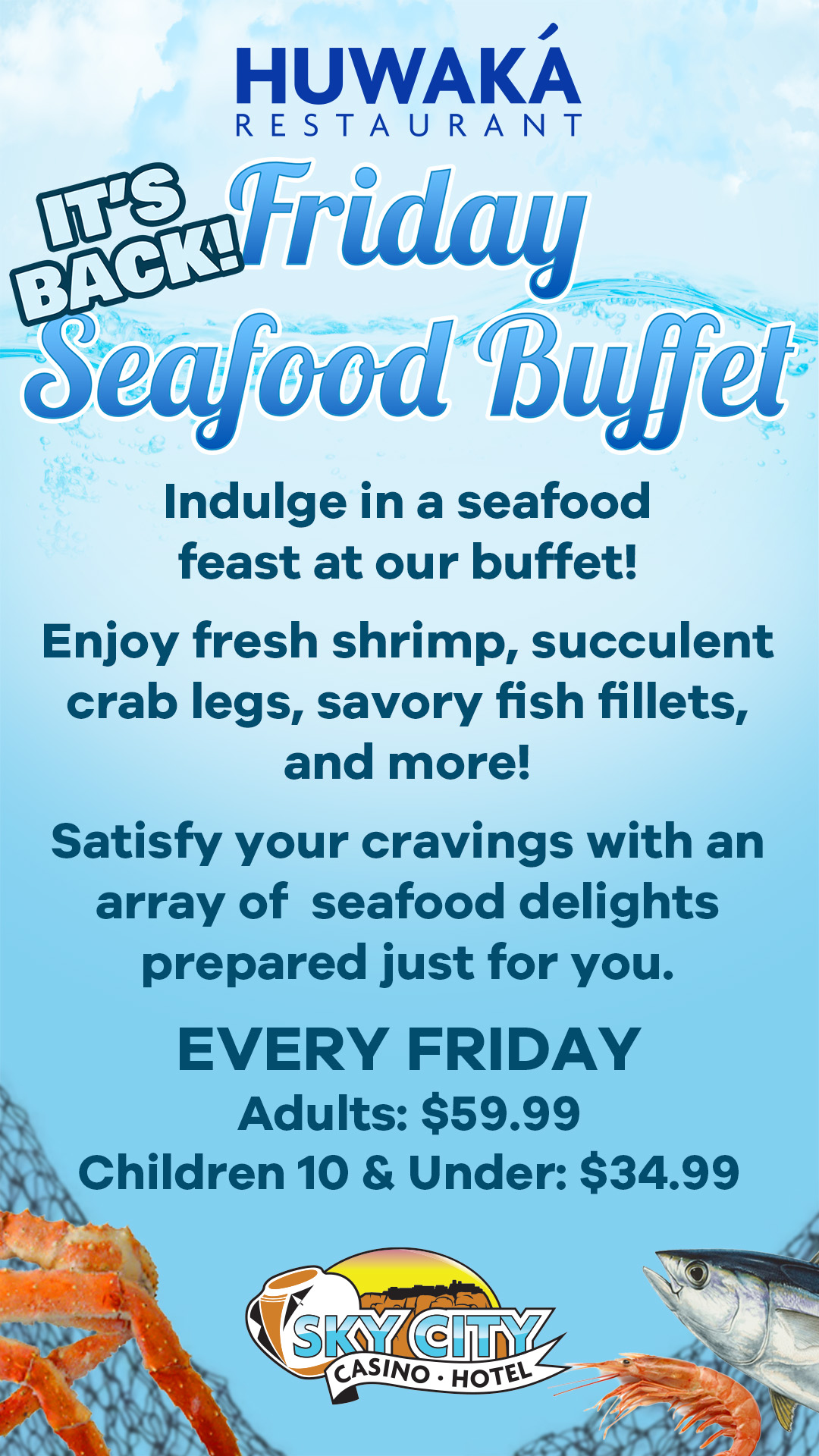 Huwaka Friday Seafood Buffet 2024 VS Vert